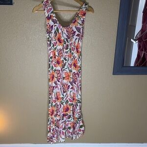 Vibrant Floral Midi Dress